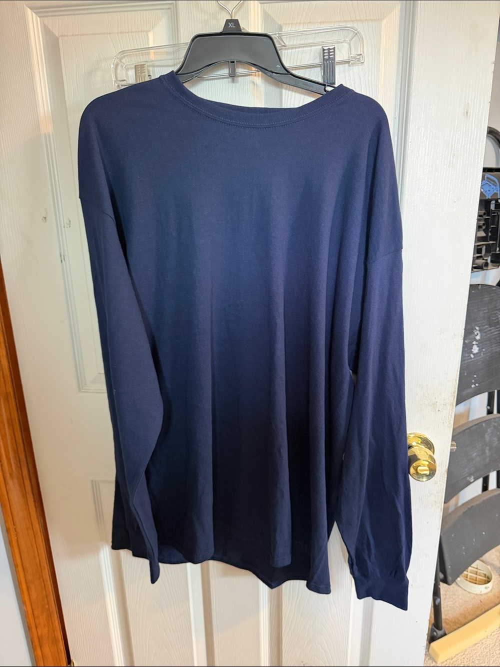Jerzees Navy Long-Sleeve Crewneck Tee